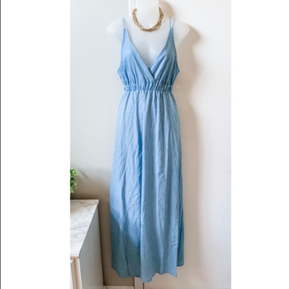 🌸 4/$40 Chambray Blue Maxi Dress